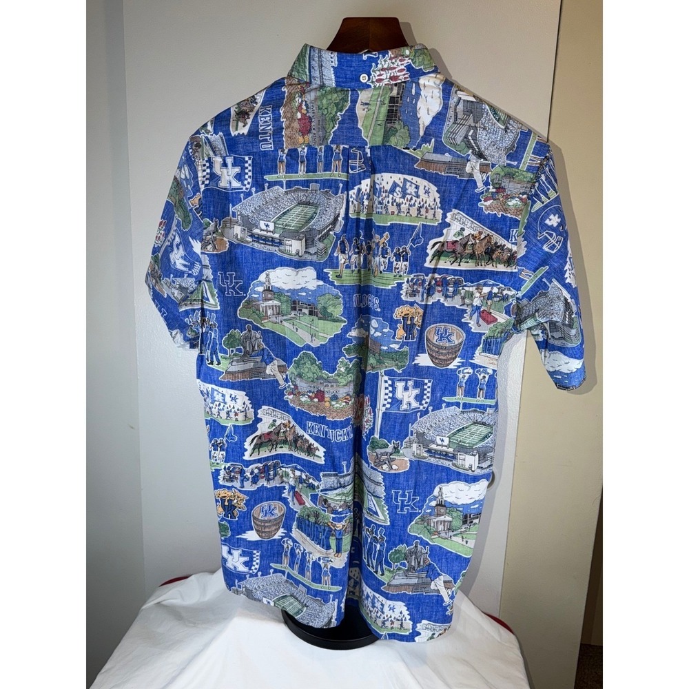 NEW Reyn Spooner x University Kentucky Wildcat Mens Medium All Over Print Aloh - Picture 3 of 9